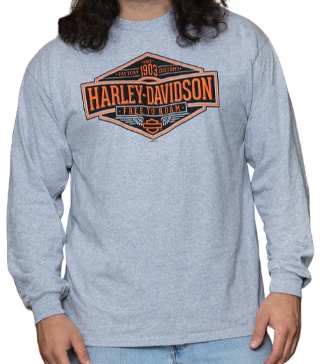 Harley-Davidson® Men's Operator Long Sleeve Tee - Sport Grey