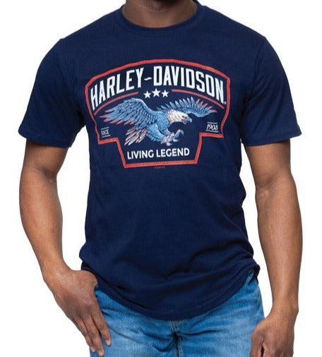 Harley-Davidson® Men's Eagle Badge Short Sleeve Tee - Navy