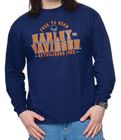 Harley-Davidson® Men's Valid Long Sleeve Tee - Navy