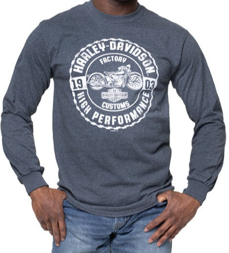 Harley-Davidson® Men's Finest Bike Long Sleeve Tee - Dark Heather