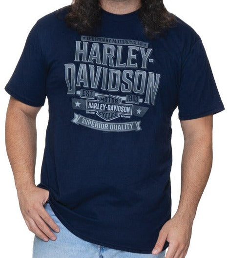 Harley-Davidson® Men's New Premium Short Sleeve Tee - Navy