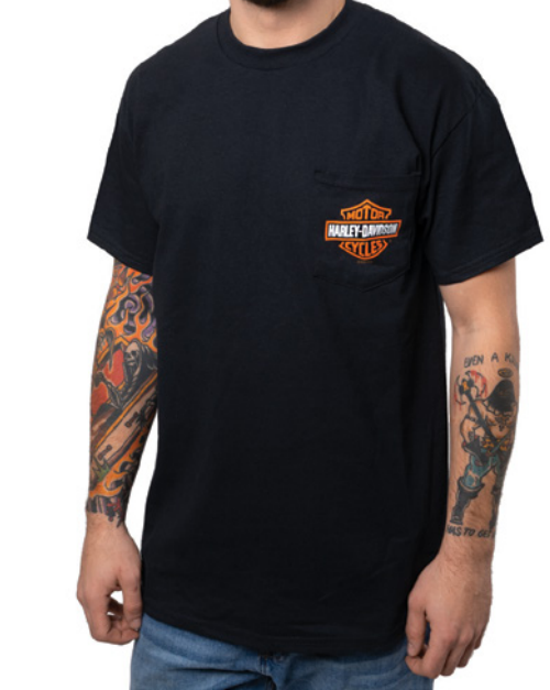 Harley-Davidson® Men's Bar & Shield Short Sleeve Tee with Pocket - Black