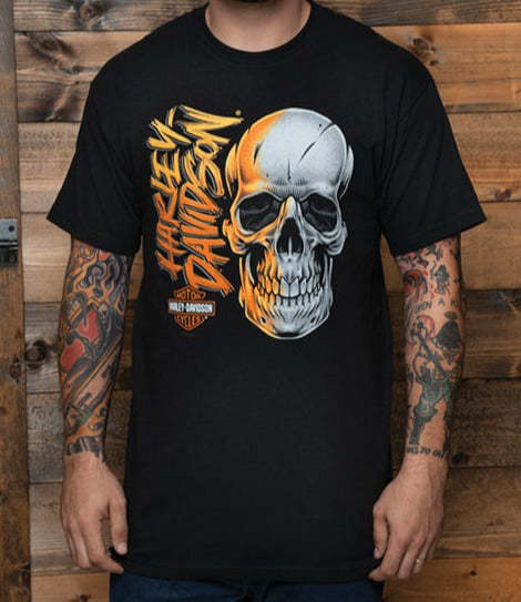 Harley-Davidson® Men's Grit Skull Short Sleeve Tee - Black