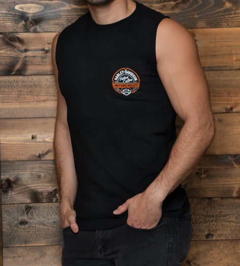 Harley-Davidson® Men's Urgent Dealer Muscle Tee - Black