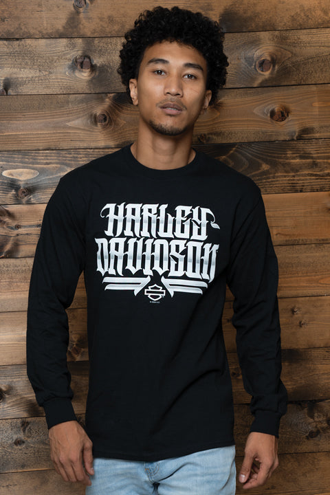 Harley-Davidson® Men's Streets Long Sleeve Tee - Black