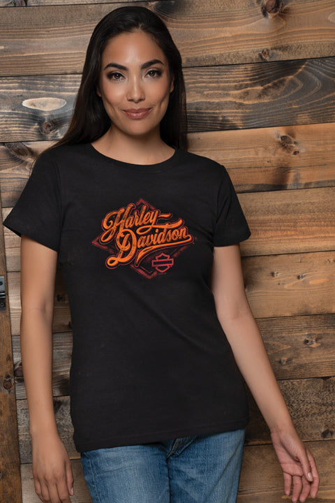 Exterior Ladies Short Sleeve Harley-Davidson® Dealer Tee