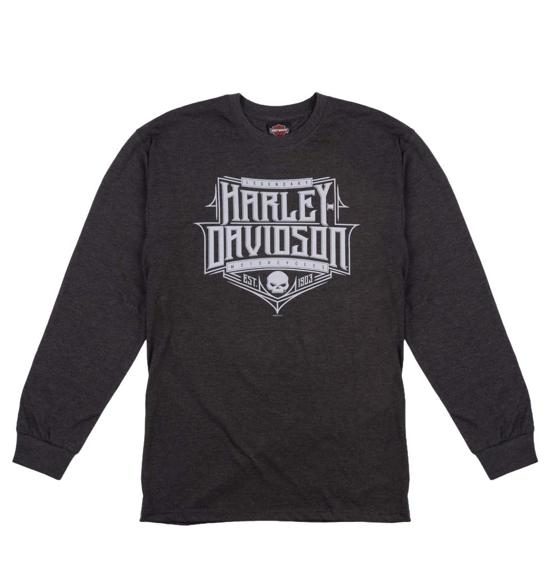 Harley-Davidson® Men's Sharpened Long Sleeve Tee - Charcoal