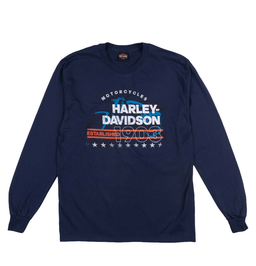 Harley-Davidson® Men's Gamut Long Sleeve Tee - Navy