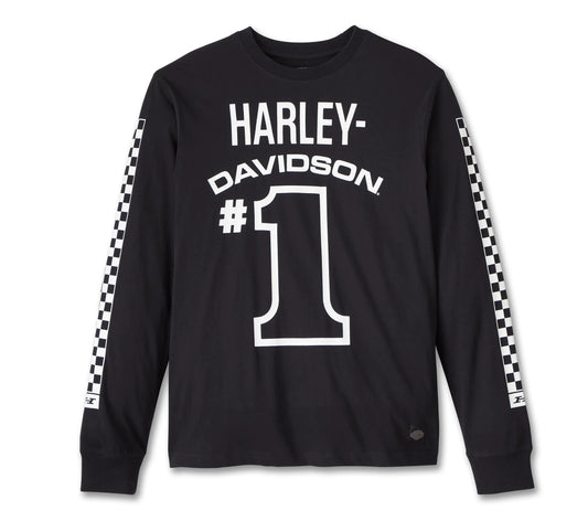 Harley-Davidson® Men's #1 Racing Long Sleeve Tee - Black