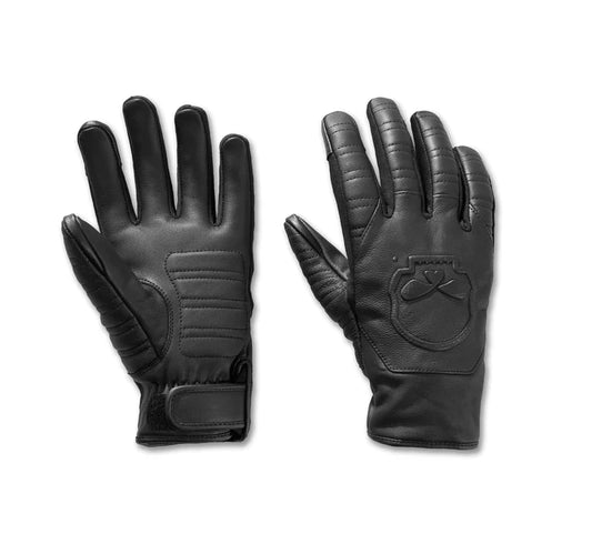 Harley-Davidson® Men's Willie G Skull Graphic Leather Riding Gloves