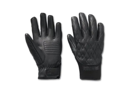 Harley-Davidson® Women's Willie G Skull Graphic Leather & Textile Riding Gloves