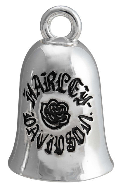 Harley-Davidson® Engraved Black Rose H-D Script Ride Bell - Silver Finish