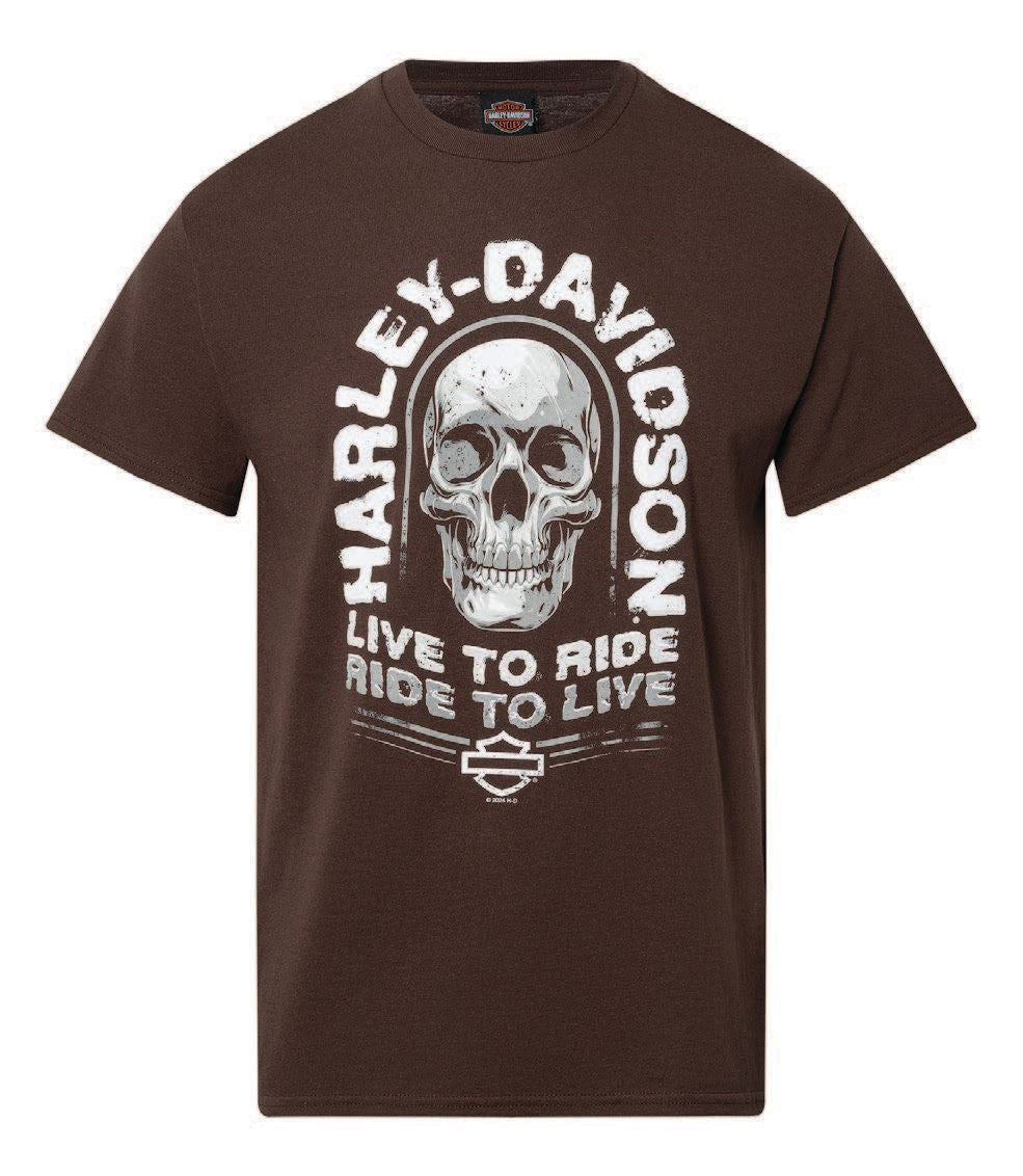 Harley-Davidson® Men's Jaunt Short Sleeve Tee - Dark Chocolate