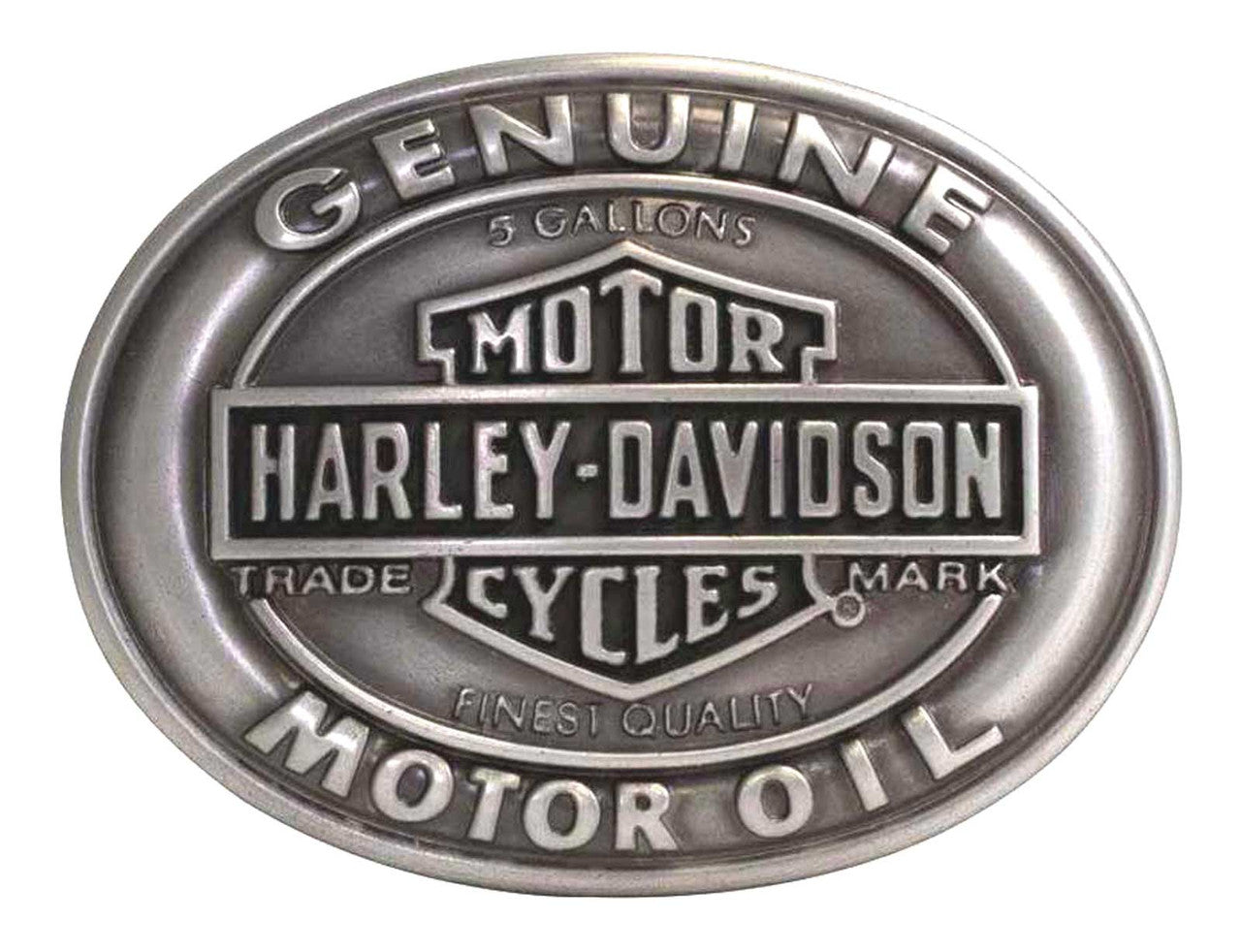 Harley-Davidson® Men's Genuine Motor Oil Belt Buckle - Antique Nickel