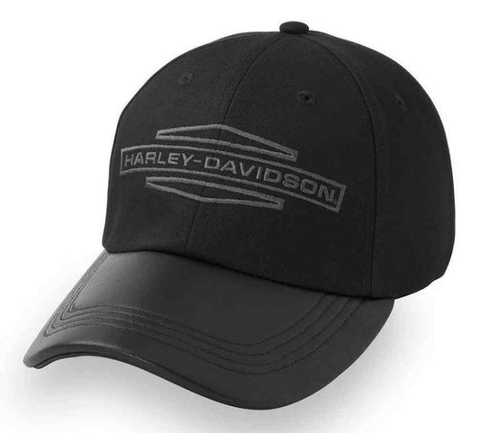 Harley-Davidson® Women's Stacked Bar & Shield Ponytail Cap – Black