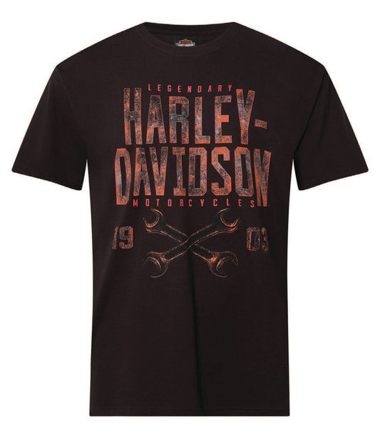 Harley-Davidson® Men's Rusted Short Sleeve Tee - Black