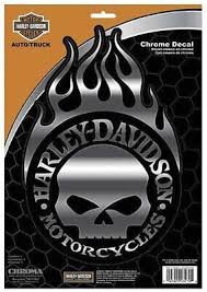 Harley-Davidson Decal Willie G Skull & Flames