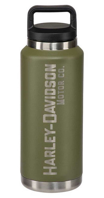 Harley-Davidson® Motor Co. Water Bottle, Double-Wall Stainless Steel - Green