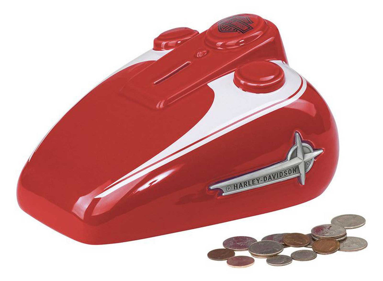 Harley-Davidson® 1962 Gas Tank Ceramic Bank w/ Removable Stopper - Red & White