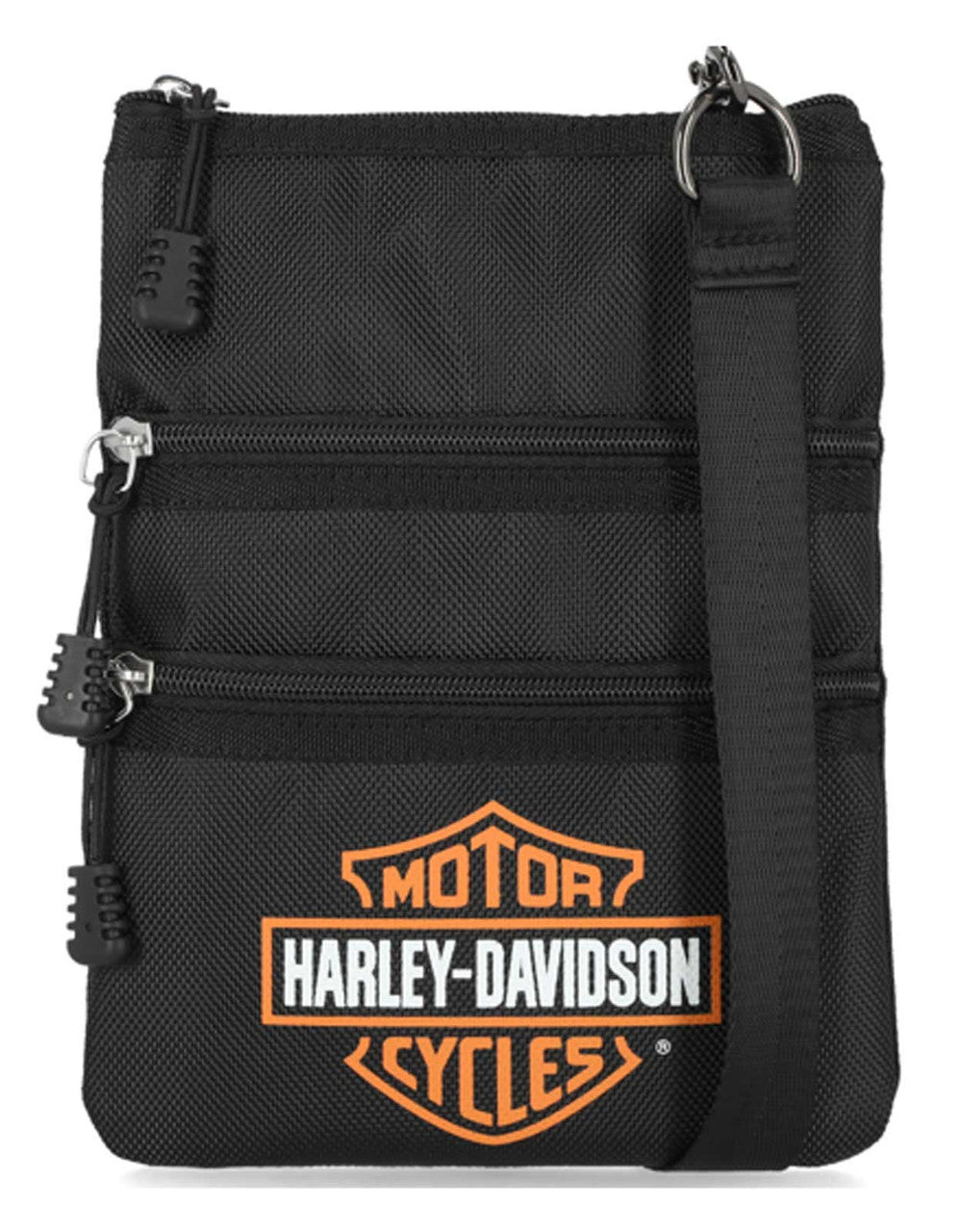 Harley-Davidson® B&S Nylon Crossbody Bag With Adjustable Shoulder Strap