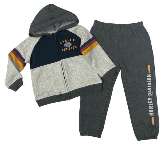 Harley-Davidson® Little Boys' 2-Piece Toddler Fleece Hooded Jogger Set