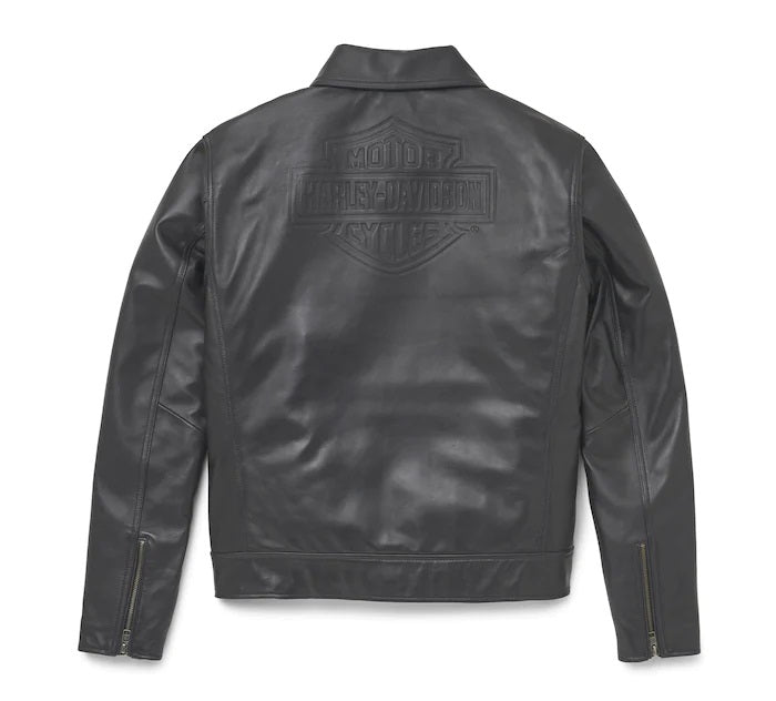 Harley-Davidson®Men's Casual Lisbon Debossed Leather Jacket