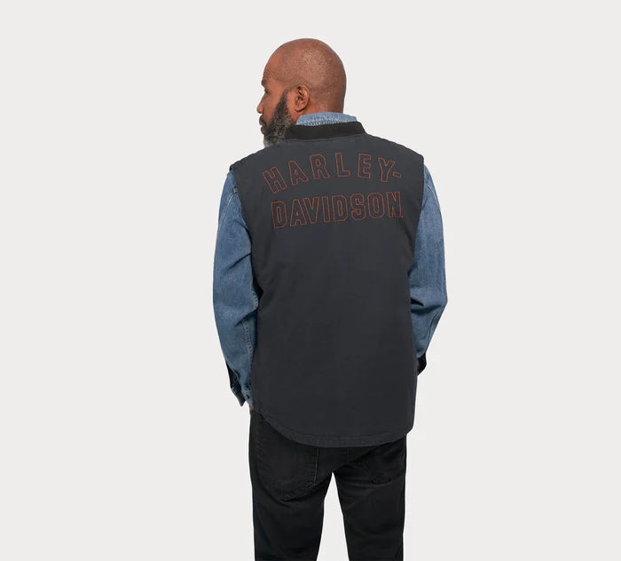 Harley-Davidson® Forever Harley Canvas Vest - Black Beauty