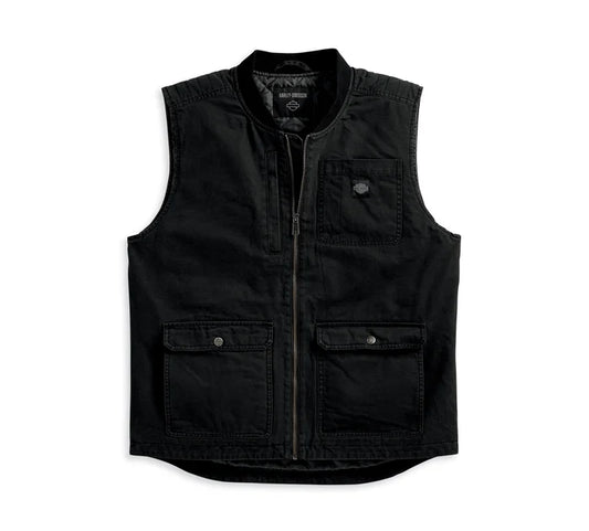 Harley-Davidson® Forever Harley Canvas Vest - Black Beauty