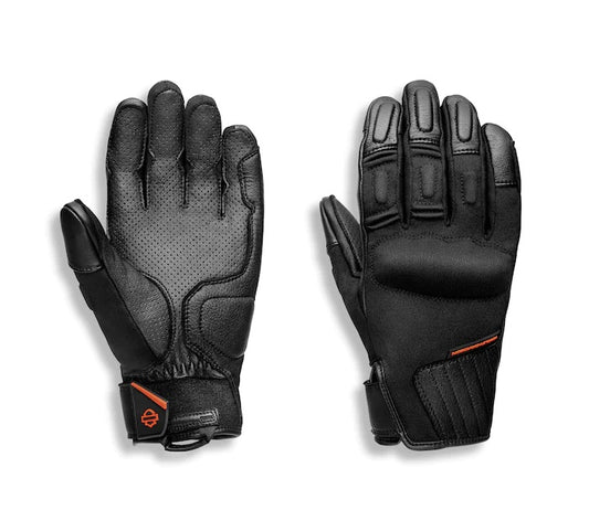 Harley-Davidson® Men's Brawler Full Finger Mixed Media Gloves