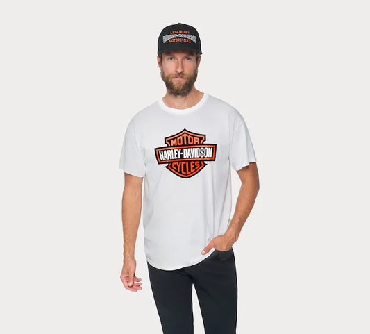 Harley-Davidson®Men's Bar & Shield Graphic Tee White