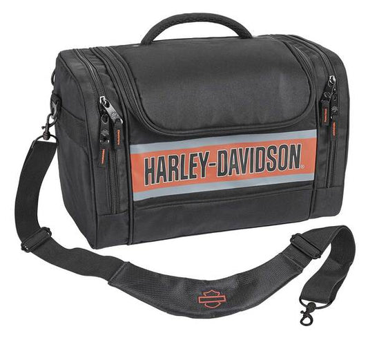 Harley-Davidson® Trailblazer Hop Along Travel Duffel Bag - Black/Rust Vintage