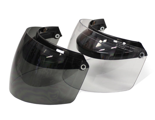 Ratchet Flip-Up Visor Tinted or Clear  for Open Face Helmets