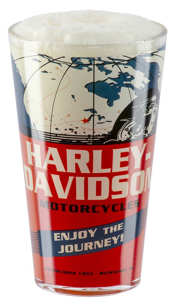 Harley-Davidson® Vintage Poster Graphics Set of Four Pint Glasses