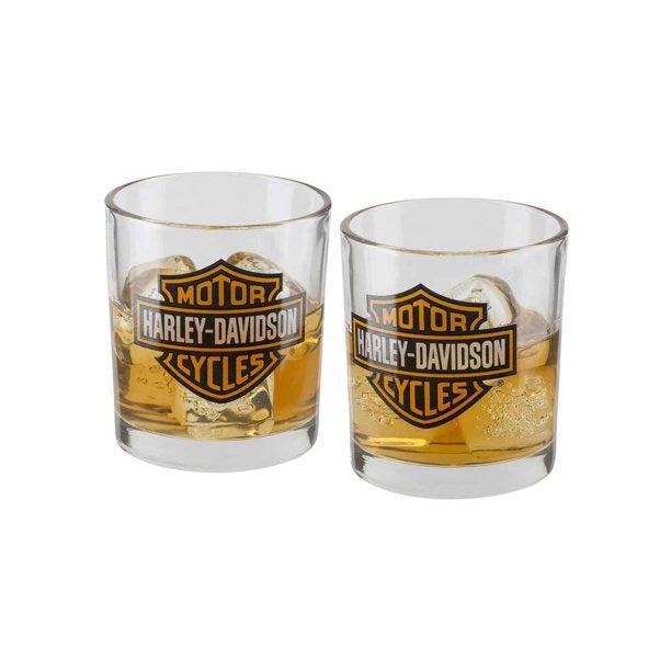 Harley-Davidson® Bar & Shield Double Old Fashioned Tumbler Set