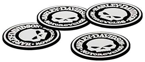 Harley-Davidson® Willie G™ Skull Rubber Coaster Set of 4